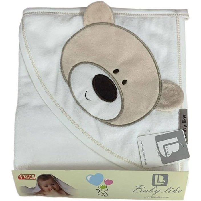 حوله دورپیچ کلاهدار نوزادی بیبی لایک baby like طرح تدی